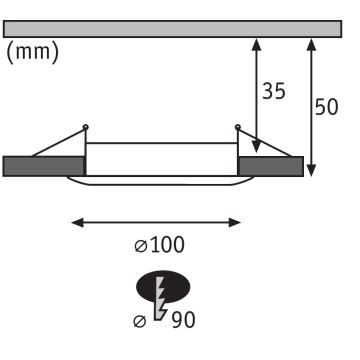 Paulmann 92783 - LED/14W IP44 Dimming bathroom recessed light COIN LED/14W/230V