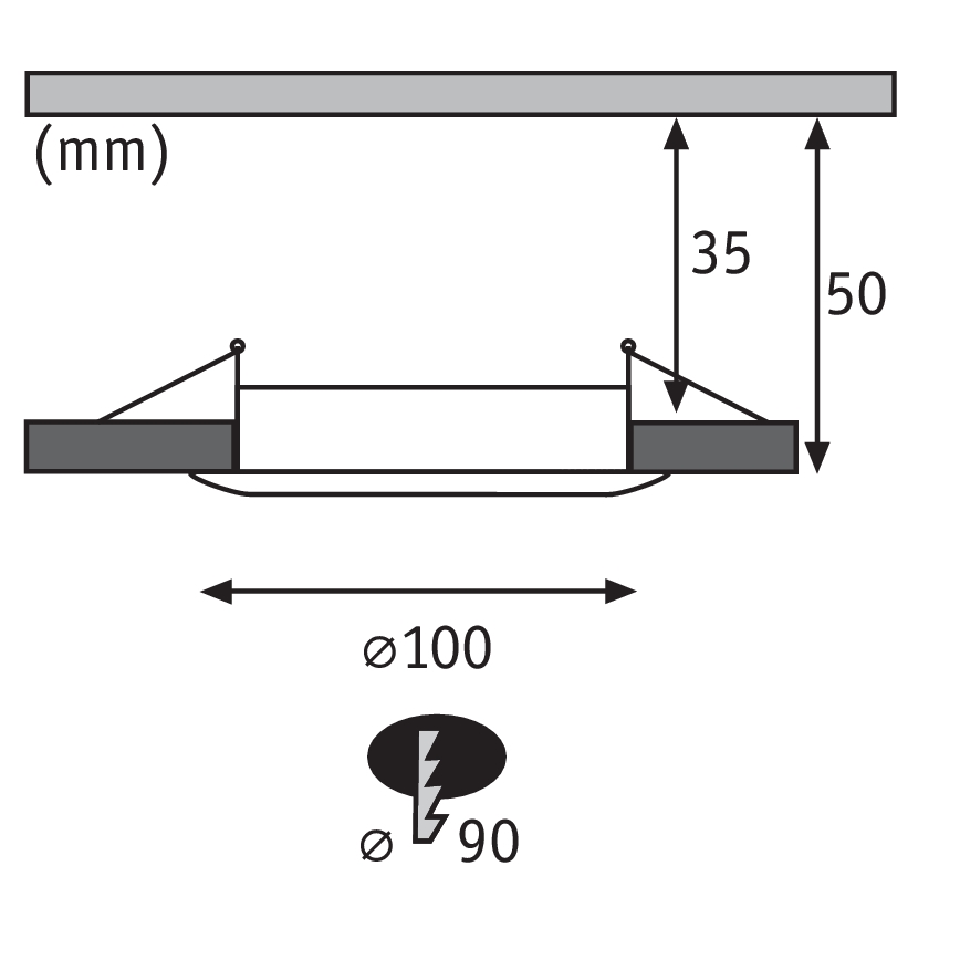 Paulmann 92783 - LED/14W IP44 Dimming bathroom recessed light COIN LED/14W/230V