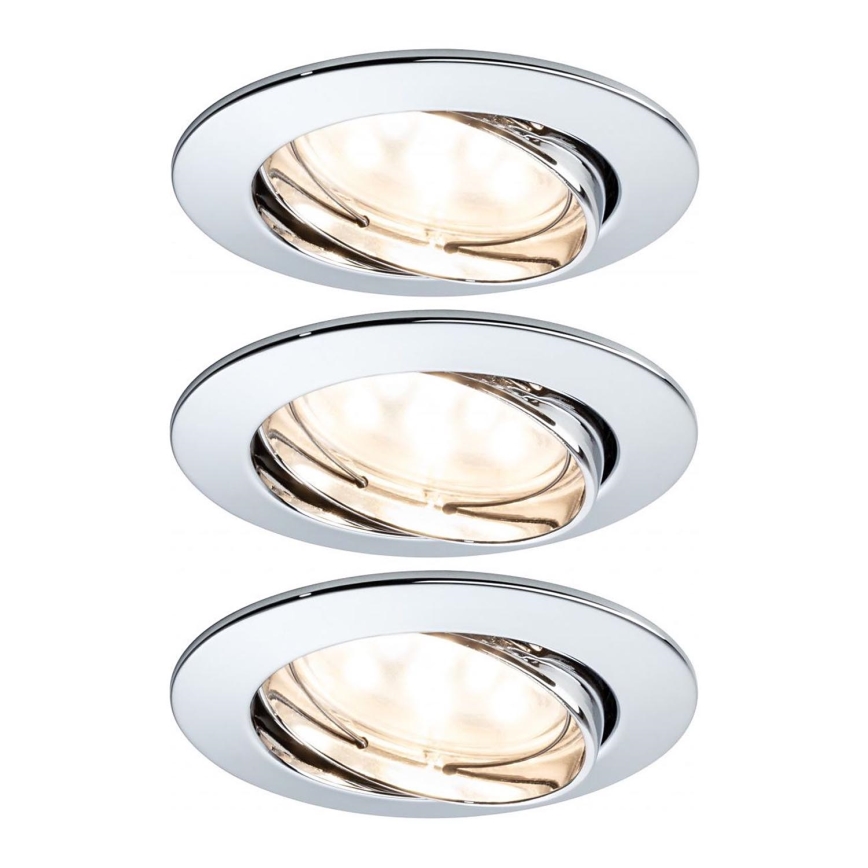 Paulmann 92821 - SET 3x LED/7W IP23 Dimmable bathroom recessed light COIN 230V