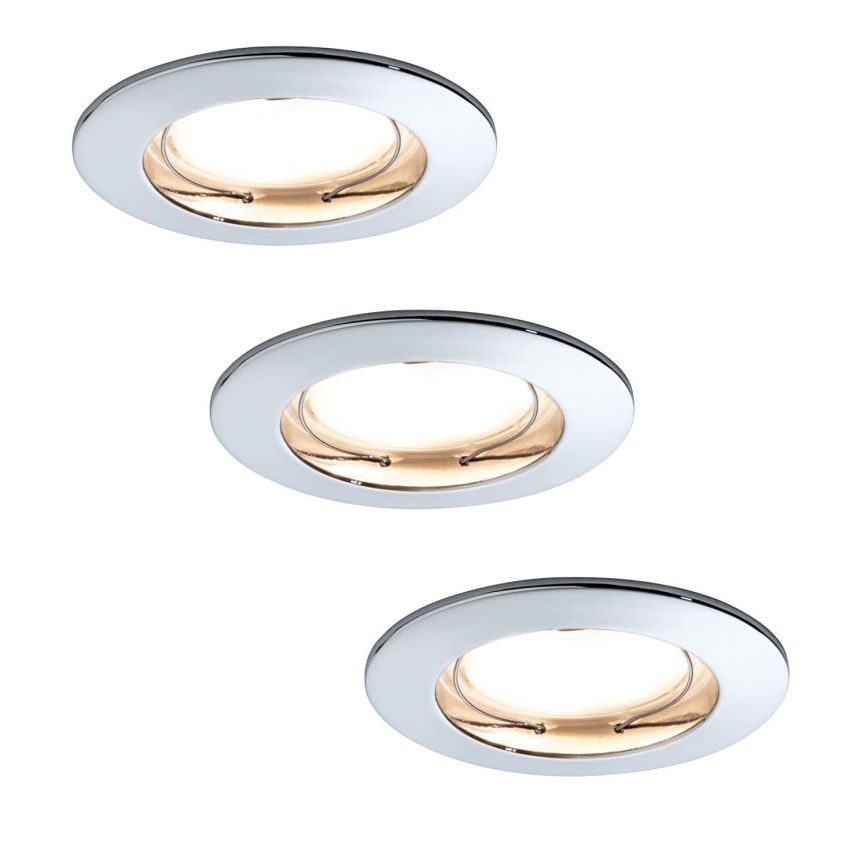 Paulmann 92829 - SET 3x LED/6,8W IP44 Bathroom dimmable recessed light COIN 230V