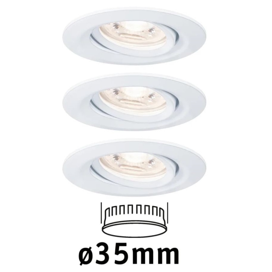 Paulmann 92971 - SET 3x LED/4,2W IP23 Dimmable bathroom recessed light NOVA 230V