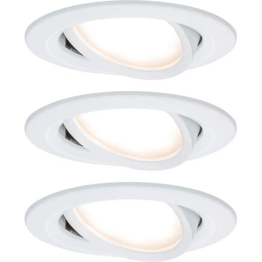 Paulmann 93485 - SET 3xLED/6W IP23 Dimmable bathroom recessed light NOVA 230V