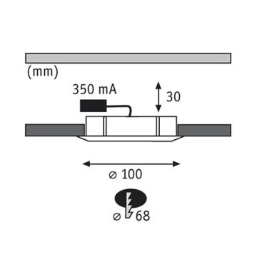 Paulmann 93543 - SET 3xLED/3W Recessed light MICRO LINE 230V