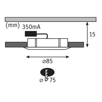 Paulmann 93570 - SET 3xLED/5,3W Dimmable recessed light MICRO LINE 230V