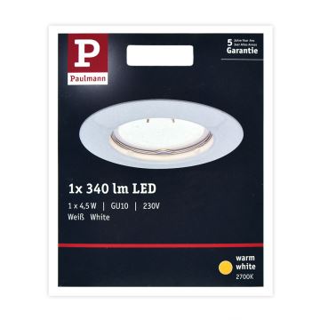 Paulmann 93658 - LED-GU10/4,5W Recessed light 230V