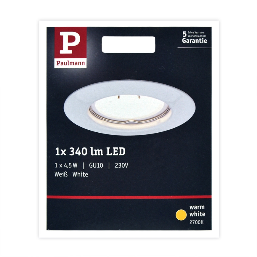 Paulmann 93658 - LED-GU10/4,5W Recessed light 230V