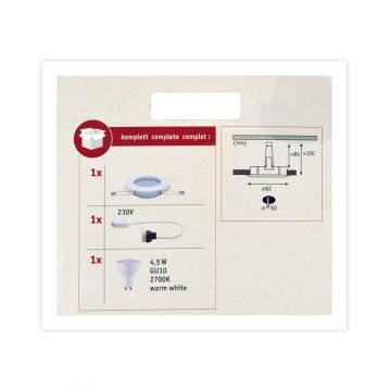 Paulmann 93658 - LED-GU10/4,5W Recessed light 230V