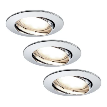 Paulmann 93966 - SET 3xLED/7W IP23 Dimmable bathroom recessed light COIN 230V