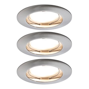 Paulmann 93976 - SET 3xLED/6,8W IP44 Bathroom recessed light COIN 230V