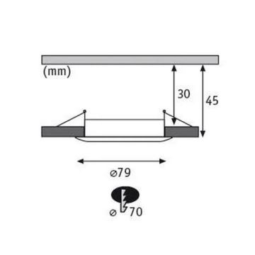 Paulmann 93976 - SET 3xLED/6,8W IP44 Bathroom recessed light COIN 230V