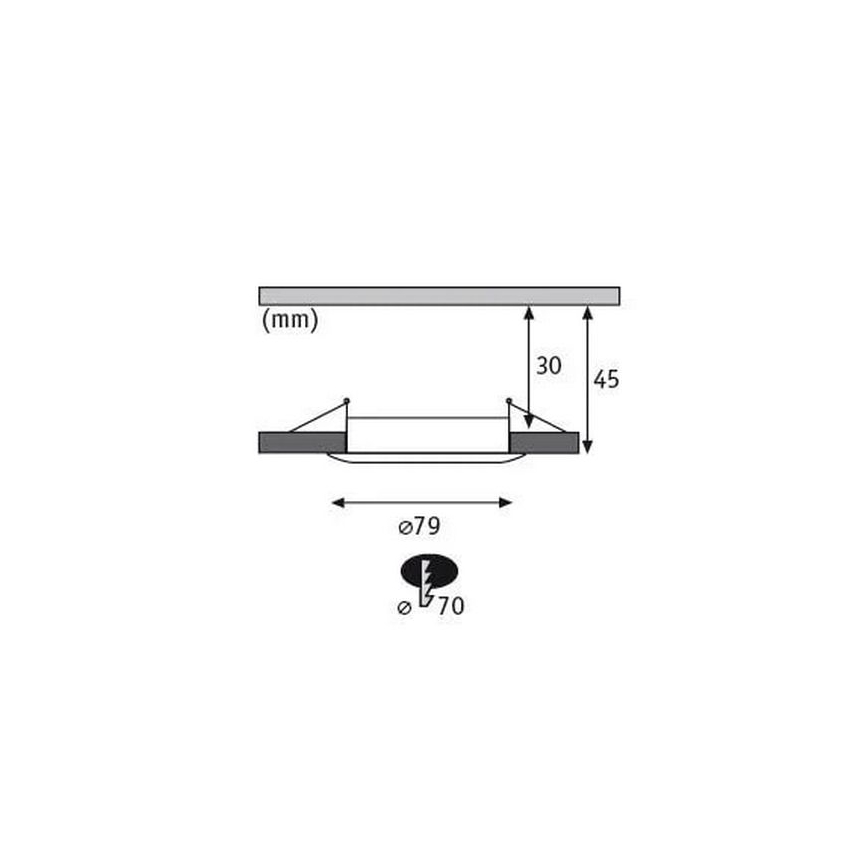 Paulmann 93976 - SET 3xLED/6,8W IP44 Bathroom recessed light COIN 230V