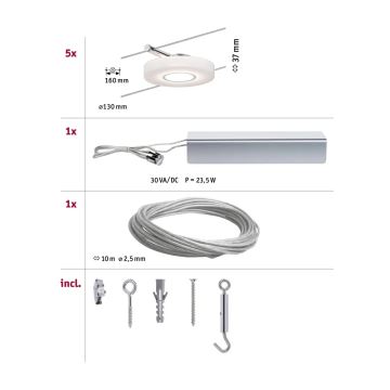 Paulmann 94109 - SET 5xLED/4,3W Spotlight for a string system MAC 230V