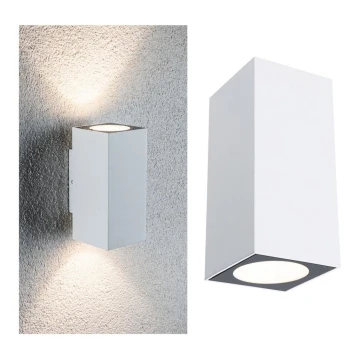Paulmann 94330 - 2xLED/2,8W IP44 Outdoor wall light FLAME 230V white
