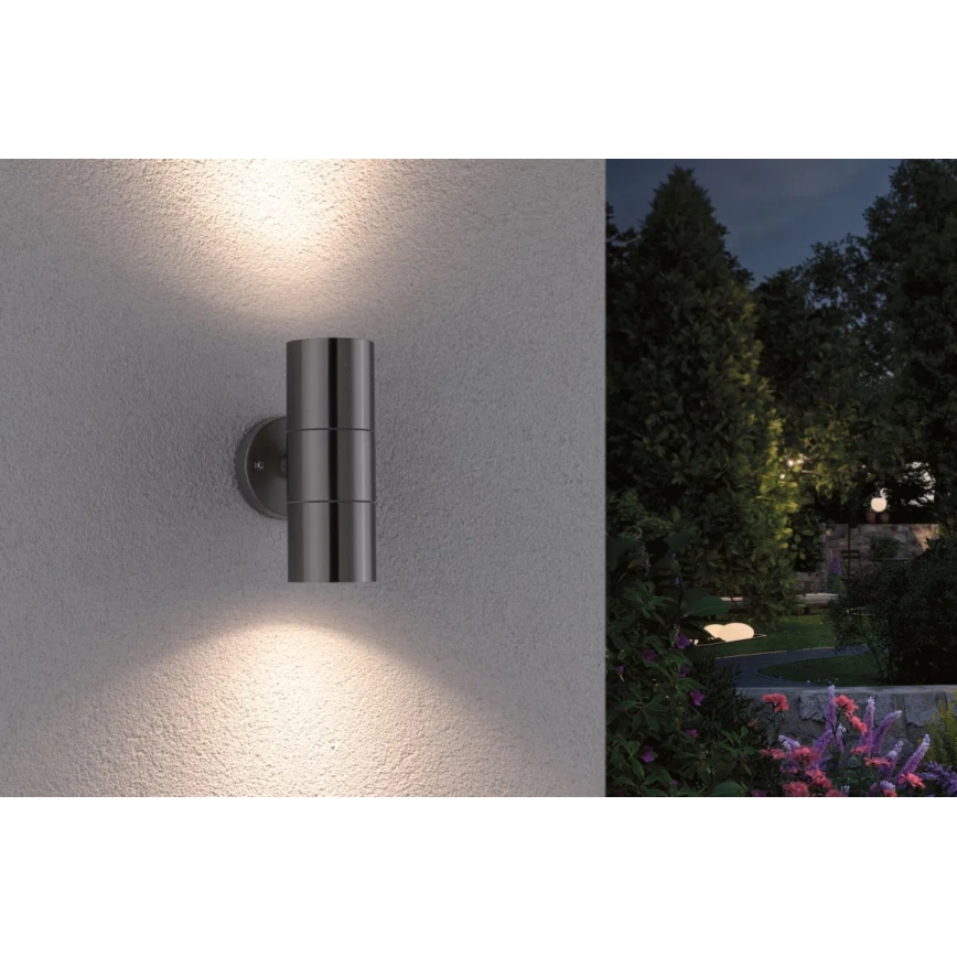 Paulmann 94331 - 2xGU10/10W IP44 Outdoor wall light FLAME 230V