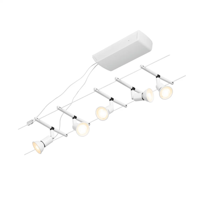 Paulmann 94458 - SET 5xGU5,3/10W Spotlight for string system SALT 230V white