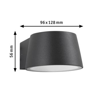 Paulmann 94713 - LED/6W IP44 Outdoor wall light CAPERA 230V