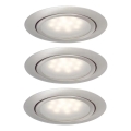 Paulmann 99812 - SET 3xLED/1W Recessed light MICRO LINE 230V