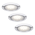 Paulmann 99814 - SET 3x LED Recessed Lighting MICRO LINE LED/1W/230V/12V