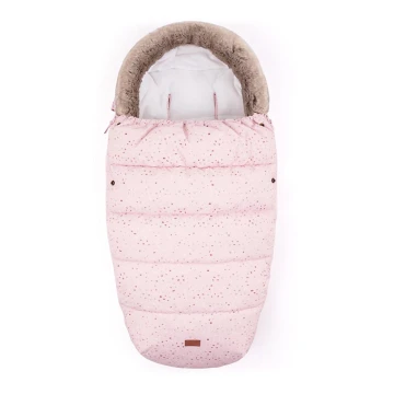 PETITE&MARS - Baby footmuff 4in1 COMFY Glossy Princess/White pink