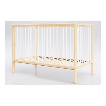 PETITE&MARS - Children's wooden crib MOONY pine