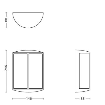 Philips - LED outdoor wall light 1xLED/6W IP44