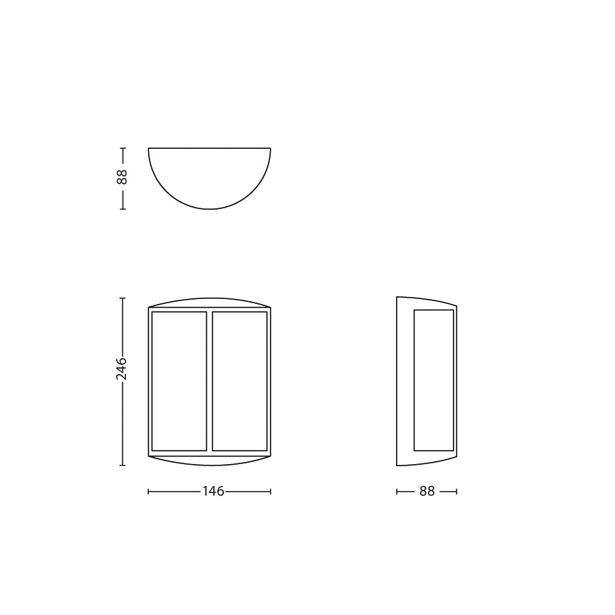 Philips - LED outdoor wall light 1xLED/6W IP44