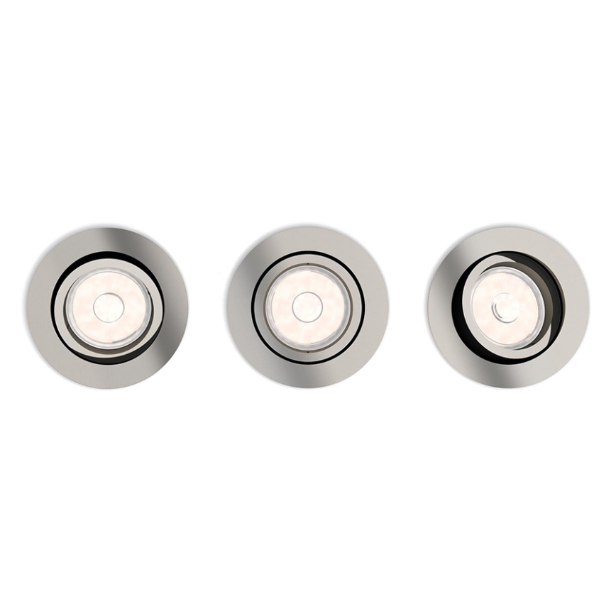 Philips - SET 3x Recessed light 1xGU10/5,5W/230V