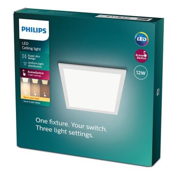 Philips - LED Dimmable ceiling light SCENE SWITCH LED/12W/230V 2700K