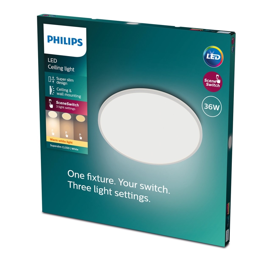 Philips - LED Dimmable ceiling light SCENE SWITCH LED/36W/230V