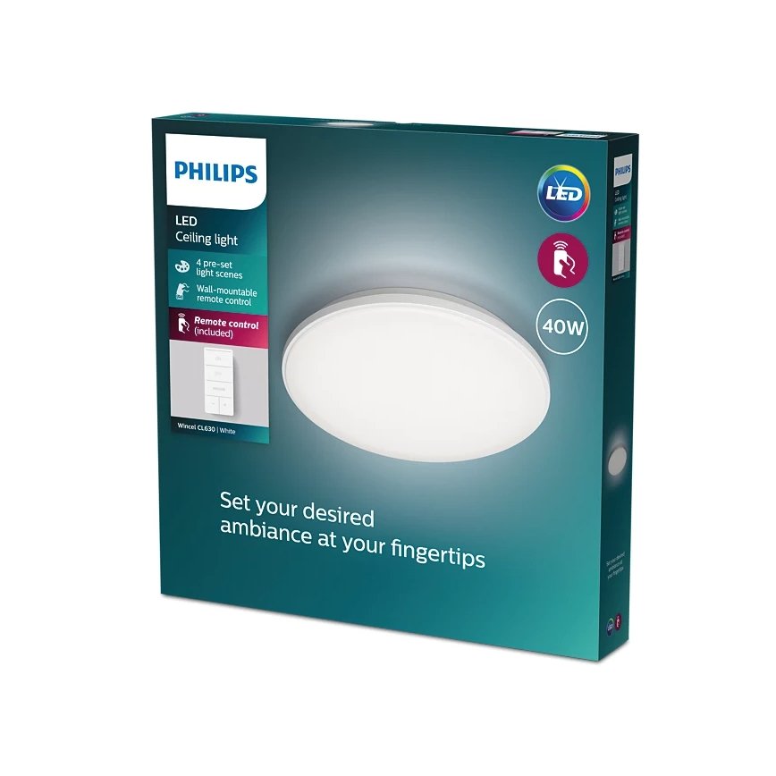 Philips - LED Dimmable ceiling light LED/40W/230V 2700-6500K + remote control