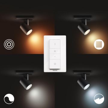 Philips - LED Dimmable spotlight Hue RUNNER 1xGU10/4,2W/230V 2200-6500K + remote control black