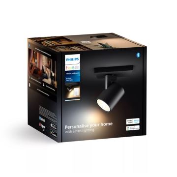 Philips - LED Dimmable spotlight Hue RUNNER 1xGU10/4,2W/230V 2200-6500K + remote control black