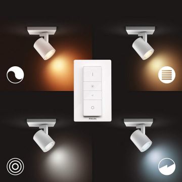 Philips - LED Dimmable spotlight Hue RUNNER 1xGU10/4,2W/230V 2200-6500K + remote control white