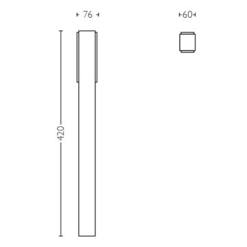 Philips - LED Outdoor lamp STRATOSPHERE LED/3,8W/230V 42 cm 2700K IP44