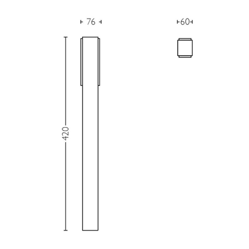 Philips - LED Outdoor lamp STRATOSPHERE LED/3,8W/230V 42 cm 2700K IP44