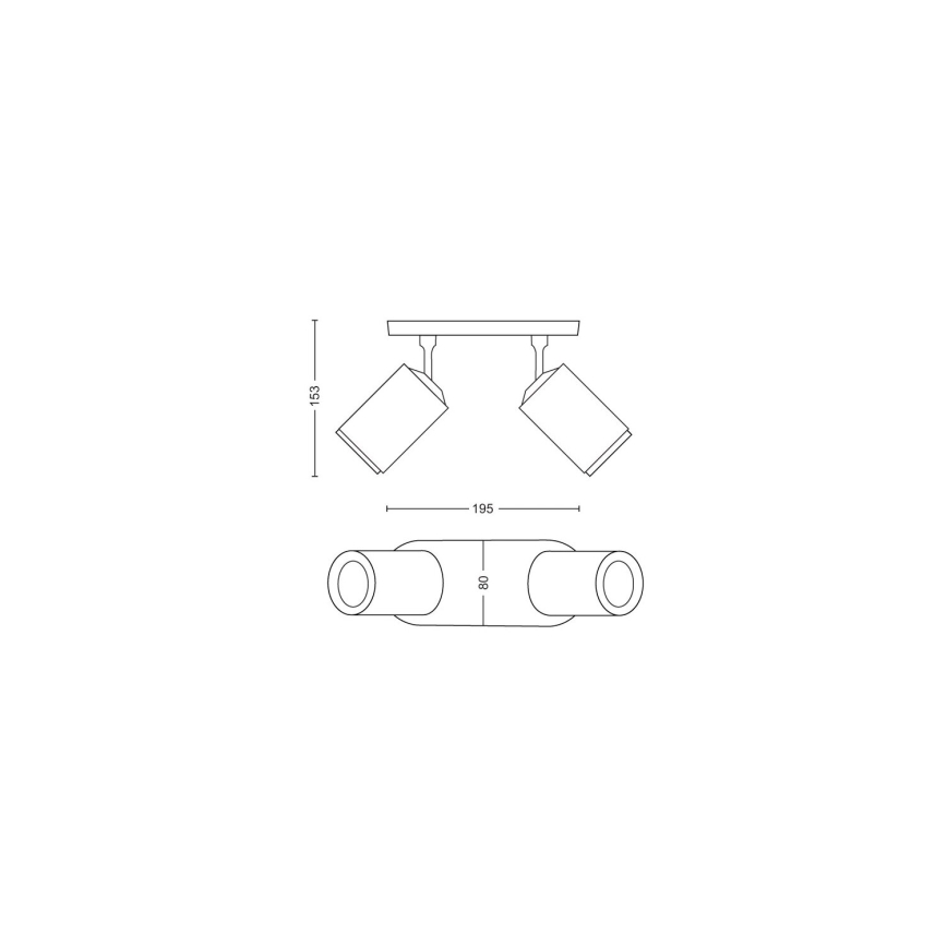 Philips - LED RGBW Dimmable spotlight Hue FUGATO 2xGU10/4,2W/230V 2000-6500K white