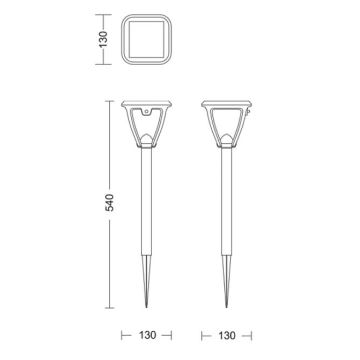 Philips - LED Solar lamp VAPORA LED/1,5W/3,7V IP44