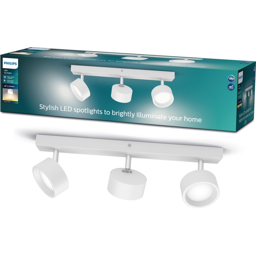 Philips - LED Spotlight 3xLED/5,5W/230V white