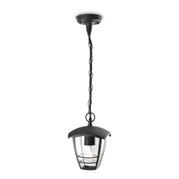 Philips - Outdoor pendant chandelier 1xE27/60W/230V black IP44