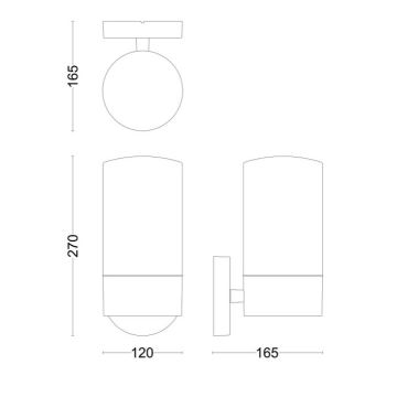 Philips - Outdoor wall light FLAREON 1xE27/25W/230V IP44