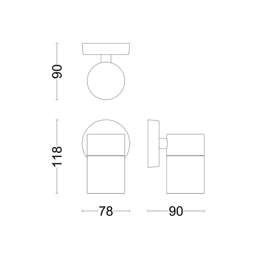 Philips - Outdoor wall light KYLIS 1xGU10/25W/230V IP44