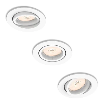 Philips - SET 3x Recessed light 1xGU10/5,5W/230V