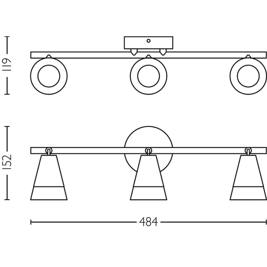 Philips - Spotlight CLEFT 3xGU10/5W/230V