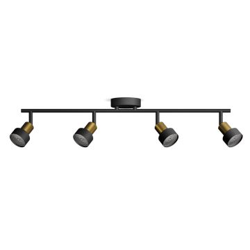 Philips - Spotlight CONDUIT 4xGU10/5W/230V black/brass