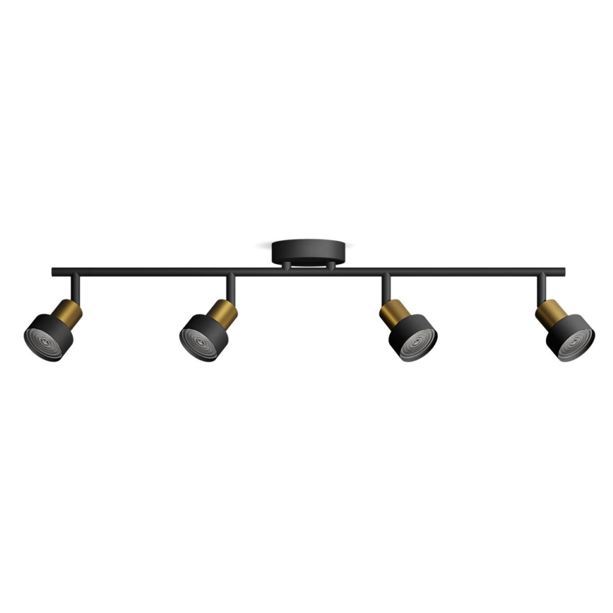 Philips - Spotlight CONDUIT 4xGU10/5W/230V black/brass