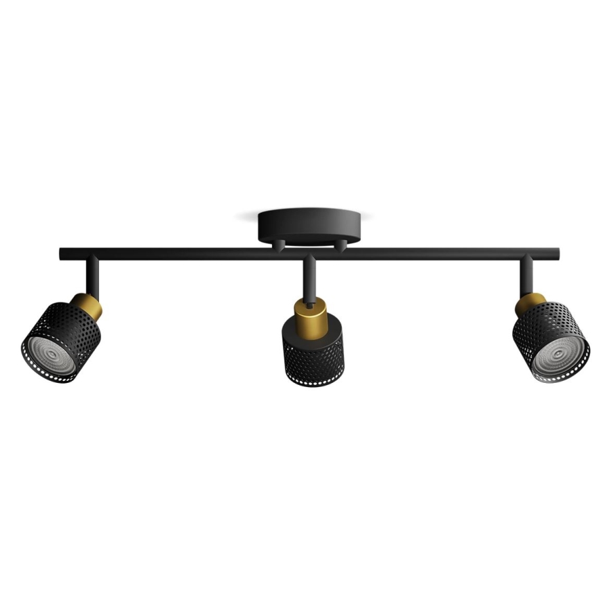 Philips - Spotlight NIALL 3xGU10/5W/230V black/brass