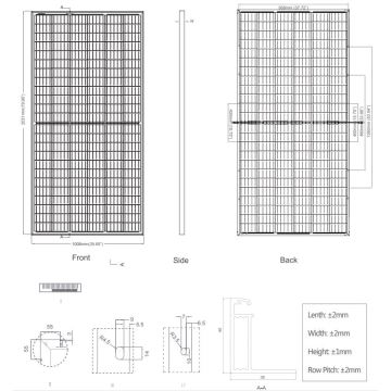 Photovoltaic solar panel JINKO 400Wp IP67 Half Cut bifacial