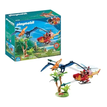 Playmobil - Children's building set helicopter with Pterodactyl 39 pcs