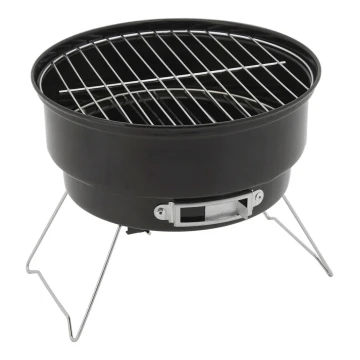 Portable charcoal grill black