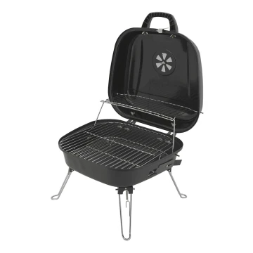 Portable charcoal grill black